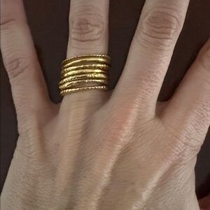 Elegant Gold Stacked Ring